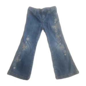 Arizona Jean Co girls Size 5 Regular Embroidered blue jeans - Picture 1 of 9