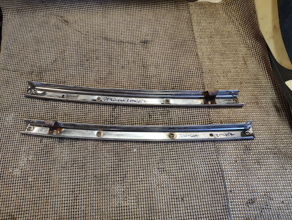 1969-70 Buick Wildcat LeSabre Electra Convertible A-Pillar Weatherstrip Channels - Image 1 of 4