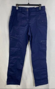 Chico Womens Blue Utility Pants Size 1 NWT - Picture 1 of 5