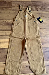 NWT Carhartt Bib Overalls Kids/Toddlers Brown Size 4T CM8909 - Picture 1 of 7