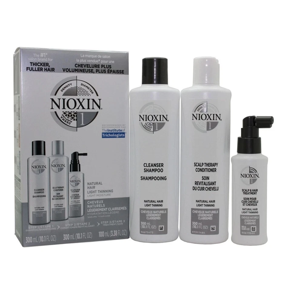 Nioxin Starter Kit 1 Cleanser, Therapy, Treatment (10+5+3oz) 3pc nwpk pure - Image 1 of 1