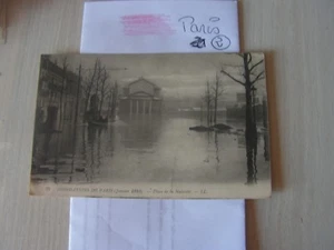  carte postale  vers 1900  inondations de paris  place nativite  - Picture 1 of 2
