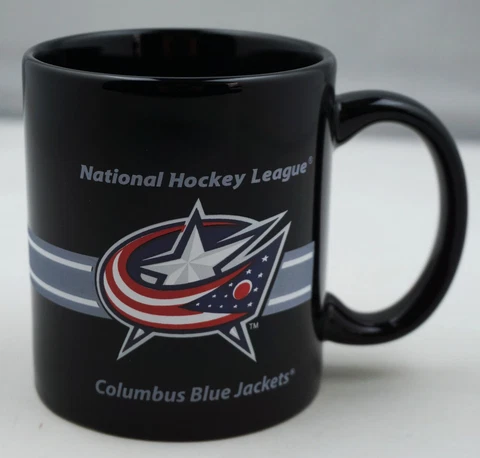 Columbus Blue Jackets Coffee Mug Tea Cup Black Team Logo NHL Brand New Cover