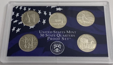 15 SETS - 2001 CLAD 5 COIN PROOF UNITED STATES MINT STATE QUARTER SETS Cover