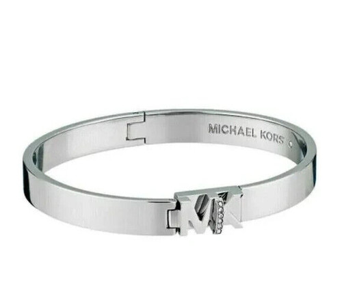 Braccialetto Braccialetto Argento Michael Kors MK Logo Alto Cristalli MKJ7698040 + SCATOLA MK