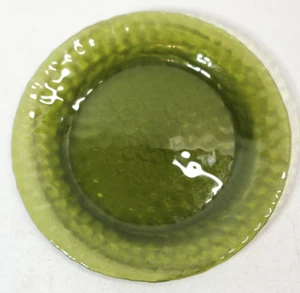 Placa de vidrio vintage Anchor Hocking verde remolino 8,25" MCM - Imagen 1 de 7