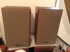 Pair USA Advent 2002 Speakers Walnut Woodgrain w/woofers needing re-coning - Picture 1 of 15