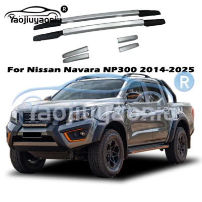 For Nissan Navara NP300 2014-2024 Aluminium Bar Roof Rails Roof Rail Bars 2Pcs Foto 1 de 4