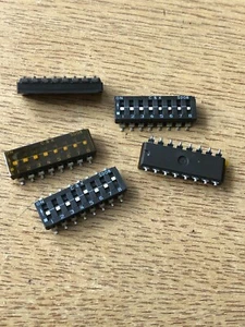 C&K  Slide Switch  DIP  SPST  100MA  25V   8 Positions   5 PIECES    Z2123 - Bild 1 von 1
