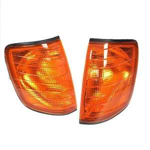 Corner Turn Signal Light Pair Amber Shell For Mercedes Benz W124 E Class 86-95  - Picture 1 of 13