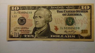 2006 $10.00 FEDERAL RESERVE NOTE UNCIRCUTALED CRISP  BILL. - Image 1 of 4