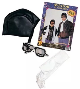 Aviator Accessories (One Size Fits Children & Adults) Costume Kit Halloween - Picture 1 of 2