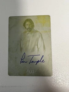 2016 Walking Dead Survival Box Axel Yellow Print Plate Autograph #1/1 Lew Temple - Picture 1 of 2