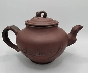 Antique Chinese Ceramic Pottery Yixing Zisha Teapot Blossoms Branch Clay - Picture 1 of 24