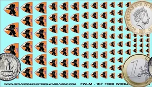 Free Worlds League - 1st Free Worlds Guards - Waterslide Decals for Battletech - Picture 1 of 1