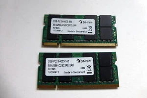  2 x 2 GB RAM SO-DIMM PC2-6400S MacBook iMac PC 800 MHz   - Bild 1 von 2