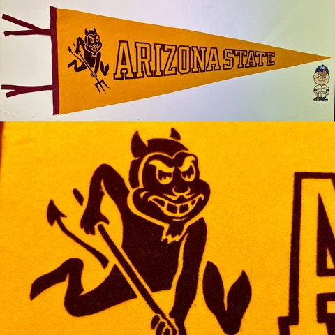 Vintage Arizona State Sun Devils ASU University Pennant 11.5x29.5 Inch Cover
