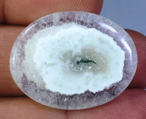30 CT NATURAL STALACTITE SOLAR QUARTZ OVAL CABOCHON PENDANT GEMSTONE FF-161 - Picture 1 of 5