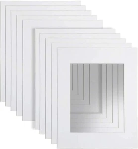 25er Pack weiße Bildermatten 11x14 für 8x10 Kunstwerke GROSSENRABATT! KOSTENLOSER VERSAND - Bild 1 von 4