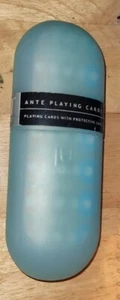 Umbra Ante Long Playing Cards Polk Dot w/Protective Case Open Unused Aqua/Blue - Picture 1 of 7