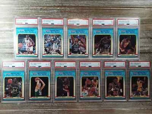 1988-89 Fleer Basketball Sticker Complete PSA Set 11/11 Jordan Bird Magic Ewing+ - Picture 1 of 7