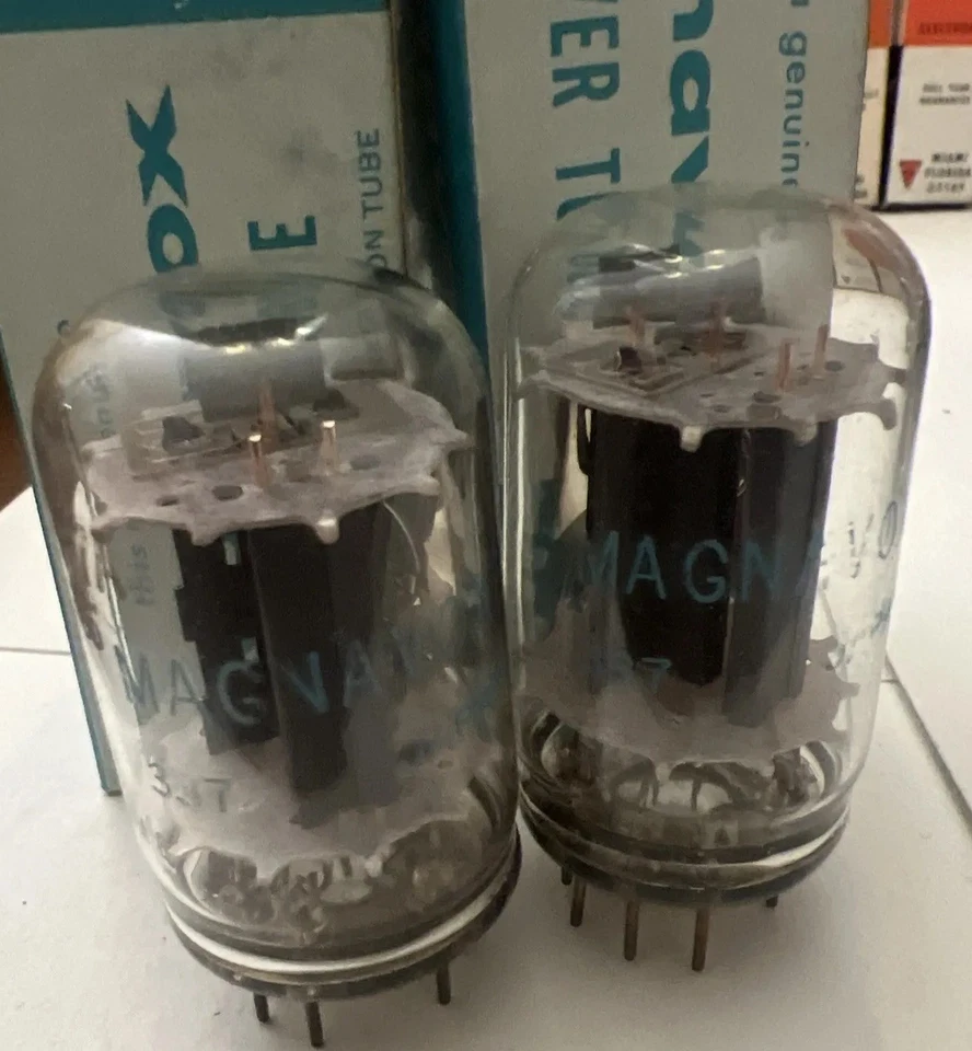 Par de tubos de vacío de audio Magnavox NOS 6GF7A Compactron doble triodo Foto 1 de 4