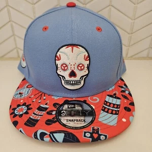 CHICAGO FIRE FC Snapback Hat *NEW* Sugar Skull Red Blue MLS New Era 9Fifty - Picture 1 of 9