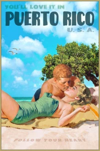Puerto Rico Marilyn Monroe & John F Kennedy Neu Original Poster Kunstdruck 333 - Bild 1 von 3