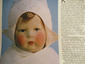 5pg Kathe Kruse FIVE CLOTH FACES Doll History Article /Lazenby Dates/Description