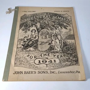 Landwirtschaftlicher Almanach 1941 John Baers Söhne Lancaster Penn Farmers Almanach - Bild 1 von 10