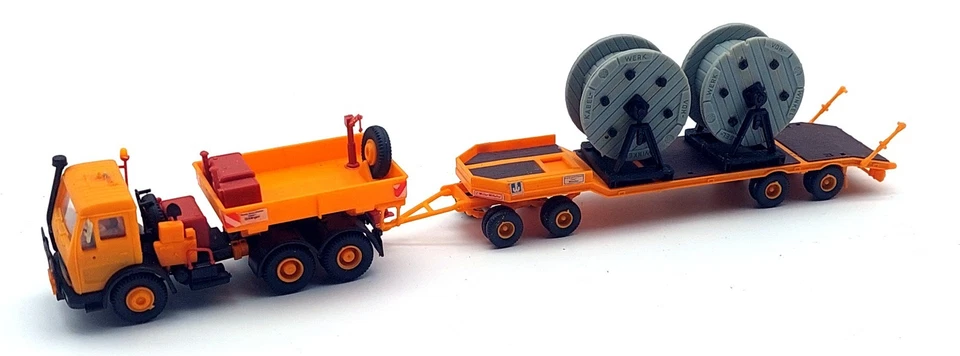 DM. 3969 Kibri MB Tieflader Sattelzug mit Anhänger und Kabelrollen  1:87 - Bild 1 von 4