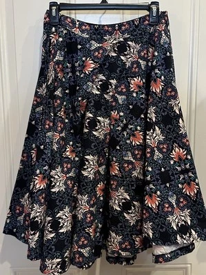 Falda Completa Lindy Bop Negra Algodón Rígido Talla (EE. UU.) S (Reino Unido) 10 Retro Cremallera Lateral Foto 1 de 4