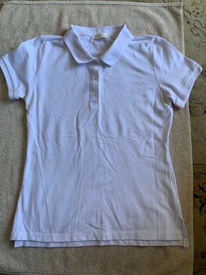 Polo de golf Active USA para mujer camisa grande blanca, manga corta, mezcla de algodón. Foto 1 de 4