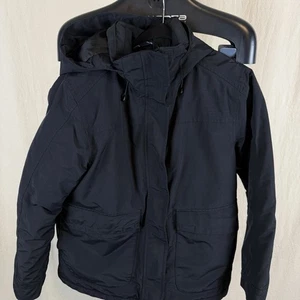 Lands End Black Squall Parka Ladies S (6-8) Hooded Weather Resistant Insulated - Picture 1 of 3