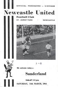 NEWCASTLE UNITED V SUNDERLAND ~ 14 MARCH 1964 - Picture 1 of 1