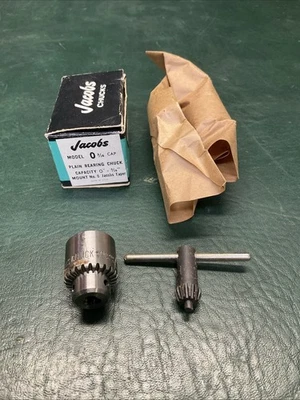 NOS Rare Jacobs Small Hobby Model "0" Keyed Chuck 0-3/16" Cap. - Image 1 of 4