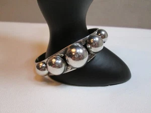 Brazalete Navajo Vintage Plata Diseño CINCO CÚPULAS - Imagen 1 de 5
