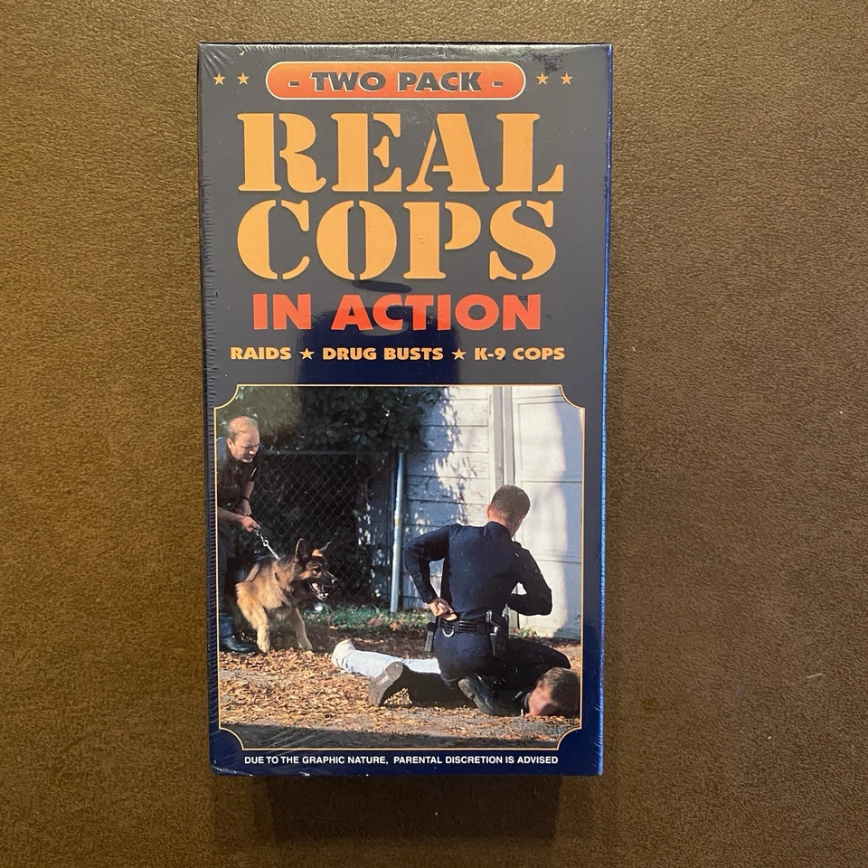 Real Cops In Action VHS 1996 Screener Promo 2 Tape Set Brand New Sealed Foto 1 de 4
