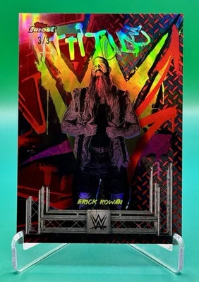 2025 Topps Finest WWE Erick Rowan Rare Red Refractor /3 - Image 1 of 3