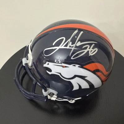Clinton Portis Signed Broncos Speed Mini Helmet Beckett Certified. W/O Container - Image 1 of 4