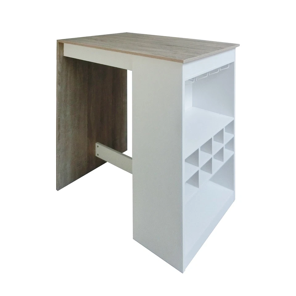 Küchenbar Lisa Sonoma Weiß Bartisch mit Regal HTI-Living - Bild 1 von 1