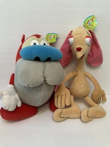 Muñeca de peluche grande Ren And Stimpy juguete vintage 1992 conjunto de dos etiquetas Nickelodeon - Imagen 1 de 24