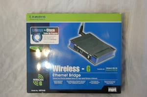 LINKSYS WET54G 2.4GHZ 802.11G WIRELESS G ETHERNET BRIDGE 54 MBPS with Antenna - Afbeelding 1 van 2
