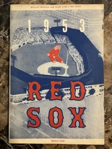 1953 Boston Red Sox Baseball Program vs Senators Unscored - Picture 1 of 9