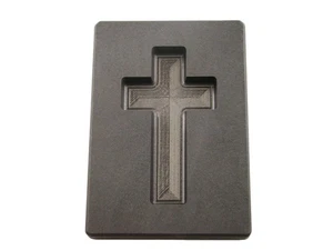 5 Unzen Gold individuelles Kreuz hochdichte Graphitform 3 Unzen Silber Halskette 2-3/4 Zoll - Bild 1 von 4