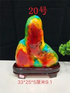 10LB TOP Siete Colores Jade Cuarzo Cristal Mineral Espécimen Reiki Decoración + Soporte - Imagen 1 de 3