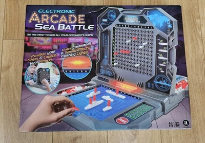 Electronic Arcade Sea Battle Ships Board Game Combat Destroy Working Complete - Image 1 of 4