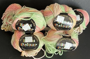Plymouth Yarn Bella Colour Lot of 7 Cotton Acrylic 1654 NEW Orange Green - Picture 1 of 2
