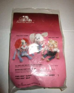 Vintage Brown Wood Products 1991 Pegg Legg Bunny Holzei Bastelset Neu in Verpackung nie - Bild 1 von 2