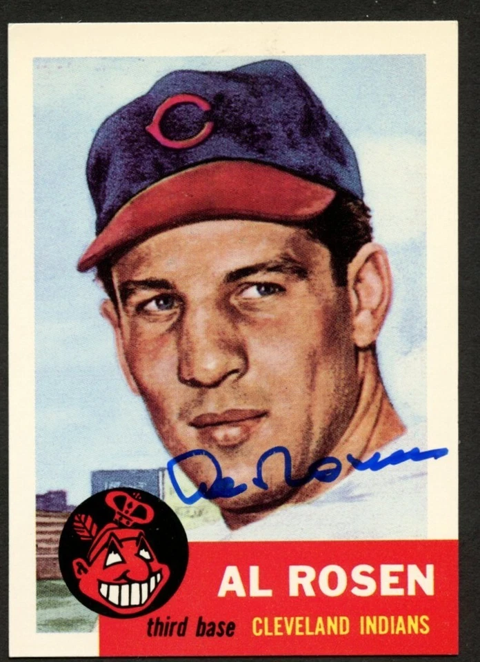 Tarjeta de archivos Topps 1953 1991 autografiada firmada por Al Rosen #135 Foto 1 de 1